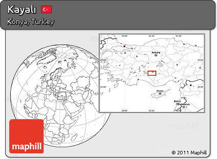 Blank Location Map of Kayalı