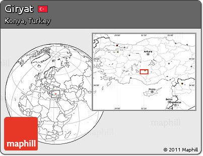 Blank Location Map of Giryat