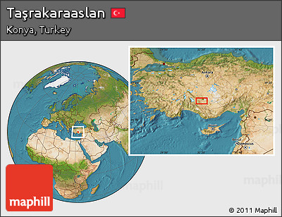 Satellite Location Map of Taşrakaraaslan