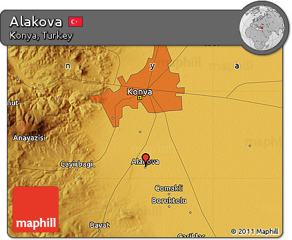 Physical Map of Alakova