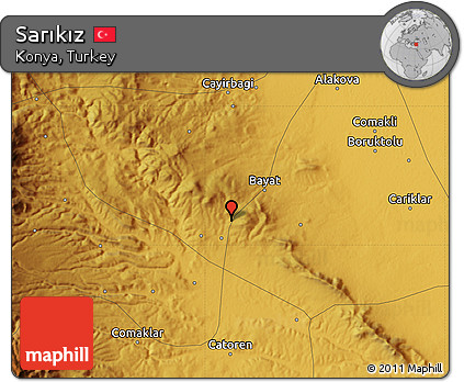 Physical Map of Sarıkız