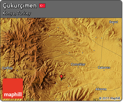 Physical Map of Çukurçimen