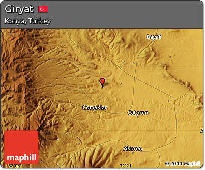 Physical Map of Giryat