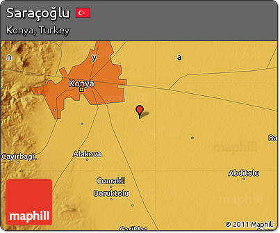 Physical Map of Saraçoğlu