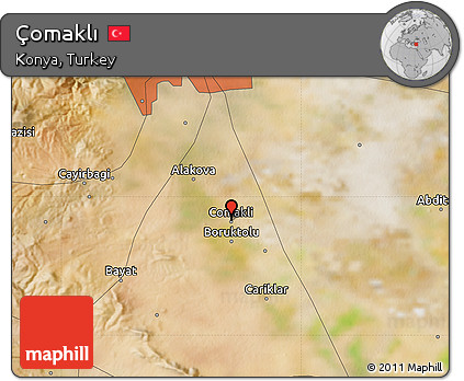 Satellite Map of Çomaklı