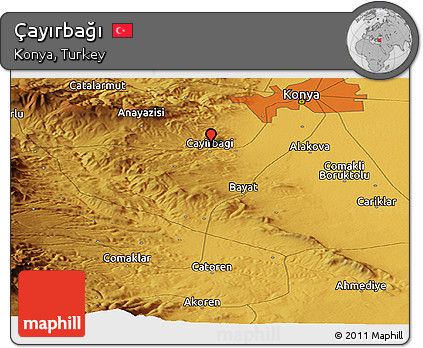 Physical Panoramic Map of Çayırbağı