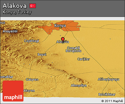 Physical Panoramic Map of Alakova