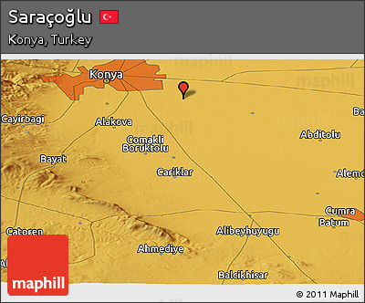 Physical Panoramic Map of Saraçoğlu