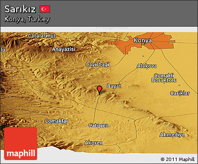 Physical Panoramic Map of Sarıkız