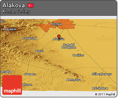 Physical Panoramic Map of Alakova