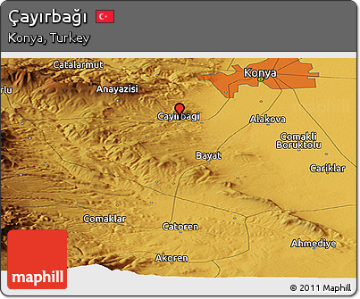 Physical Panoramic Map of Çayırbağı