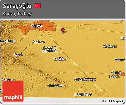 Physical Panoramic Map of Saraçoğlu
