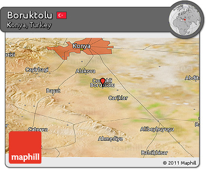 Satellite Panoramic Map of Boruktolu