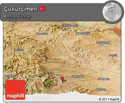 Satellite Panoramic Map of Çukurçimen