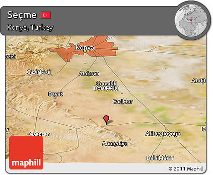 Satellite Panoramic Map of Seçme