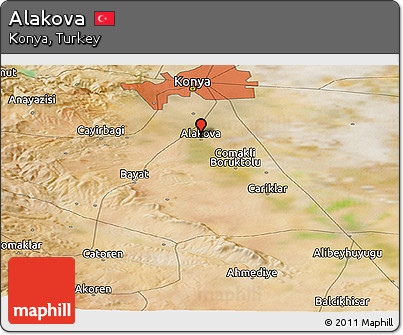 Satellite Panoramic Map of Alakova