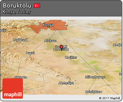 Satellite Panoramic Map of Boruktolu