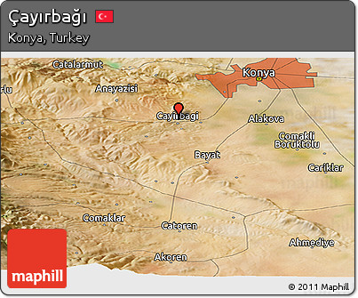 Satellite Panoramic Map of Çayırbağı