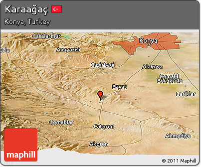 Satellite Panoramic Map of Karaağaç