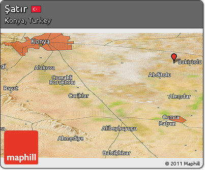 Satellite Panoramic Map of Şatır
