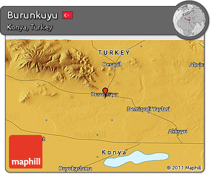 Physical 3D Map of Burunkuyu
