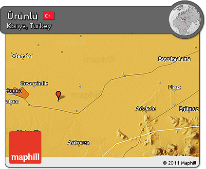 Physical 3D Map of Ürünlü