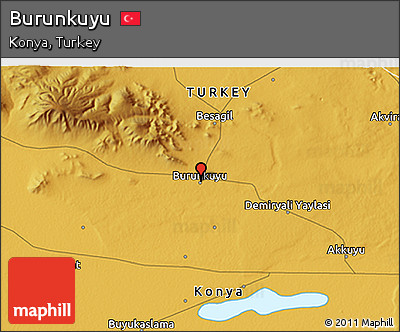 Physical 3D Map of Burunkuyu