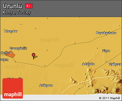Physical 3D Map of Ürünlü