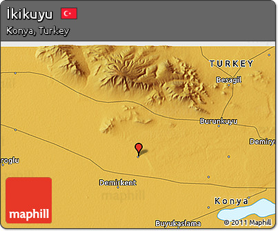Physical 3D Map of İkikuyu
