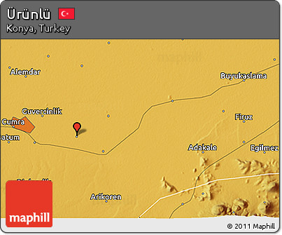 Physical 3D Map of Ürünlü