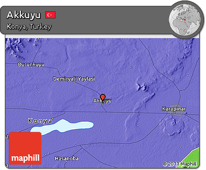 Political 3D Map of Akkuyu