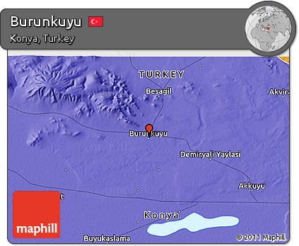 Political 3D Map of Burunkuyu