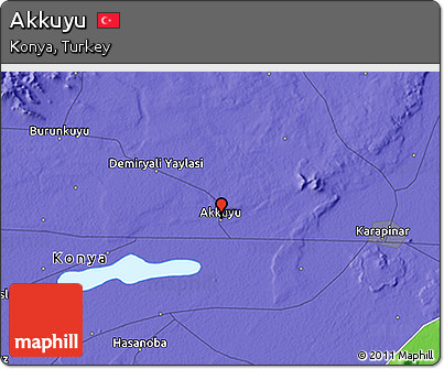Political 3D Map of Akkuyu