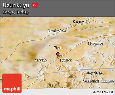 Satellite 3D Map of Uzunkuyu