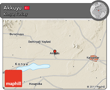 Shaded Relief 3D Map of Akkuyu