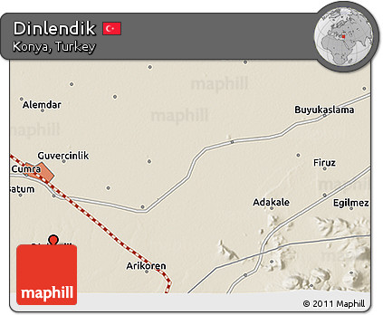 Shaded Relief 3D Map of Dinlendik
