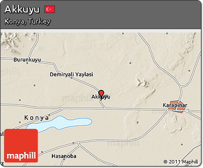 Shaded Relief 3D Map of Akkuyu