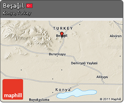 Shaded Relief 3D Map of Beşağıl