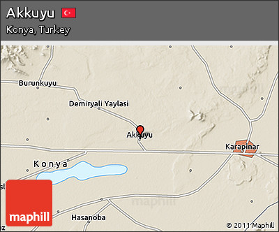 Shaded Relief 3D Map of Akkuyu