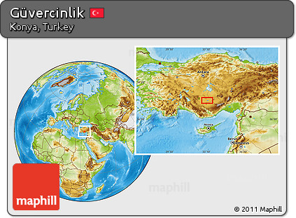 Physical Location Map of Güvercinlik