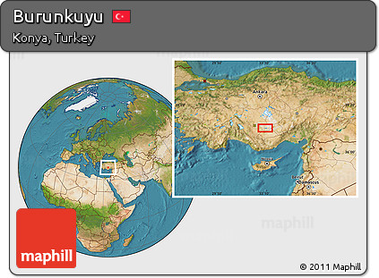 Satellite Location Map of Burunkuyu