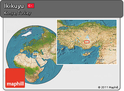 Satellite Location Map of İkikuyu