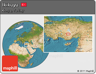 Satellite Location Map of İkikuyu
