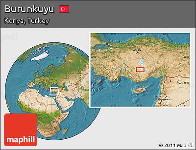 Satellite Location Map of Burunkuyu