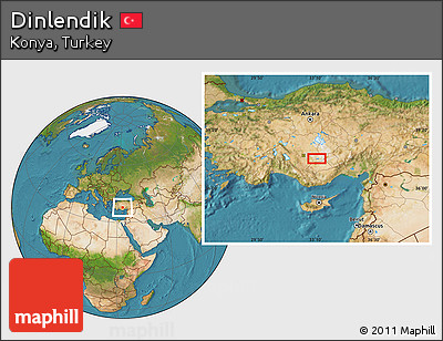 Satellite Location Map of Dinlendik