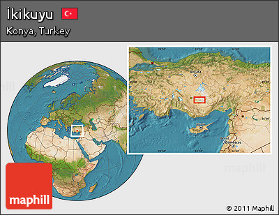 Satellite Location Map of İkikuyu