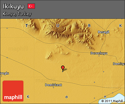 Physical Map of İkikuyu