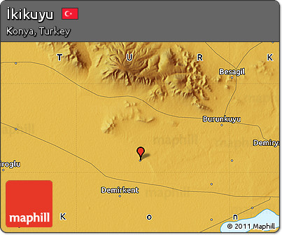 Physical Map of İkikuyu
