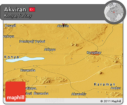 Physical Panoramic Map of Akviran