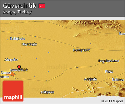 Physical Panoramic Map of Güvercinlik